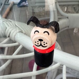 Vintage Fisher-Price dog with red collar